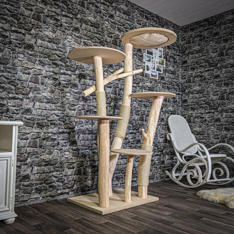 Naturkratzbaum 171 cm hoch Kratzbaum Natur Holz Design 2762 Katzenbaum