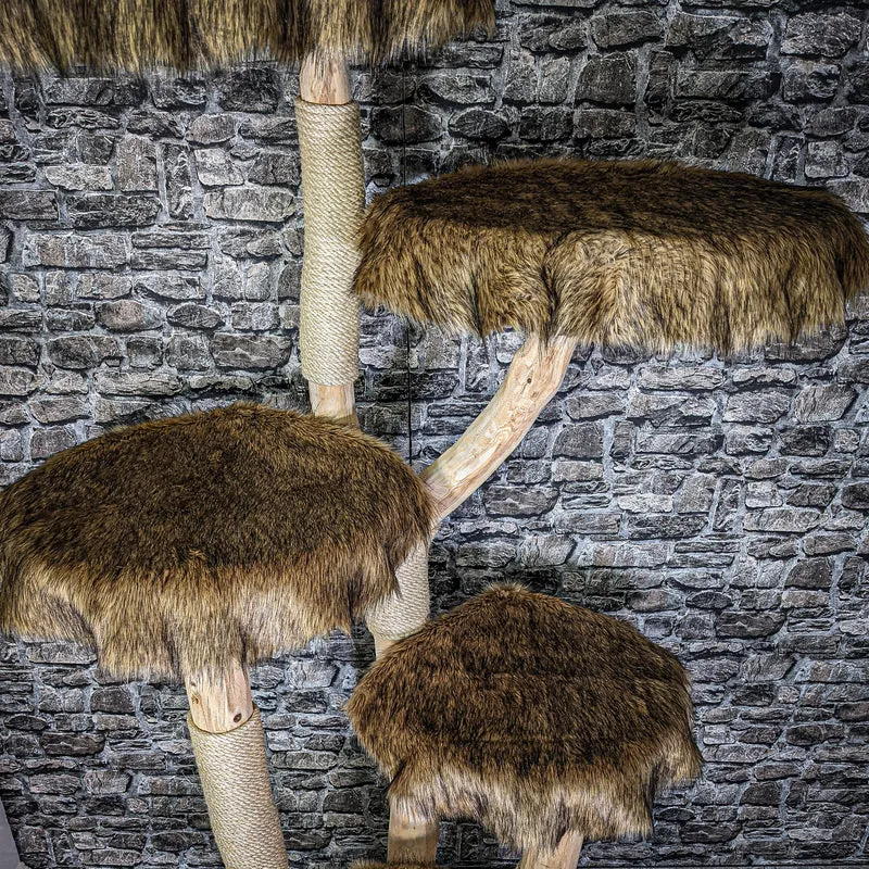 Naturkratzbaum 2761 Kratzbaum Natur Holz Design 206 cm hoch Katzenbaum