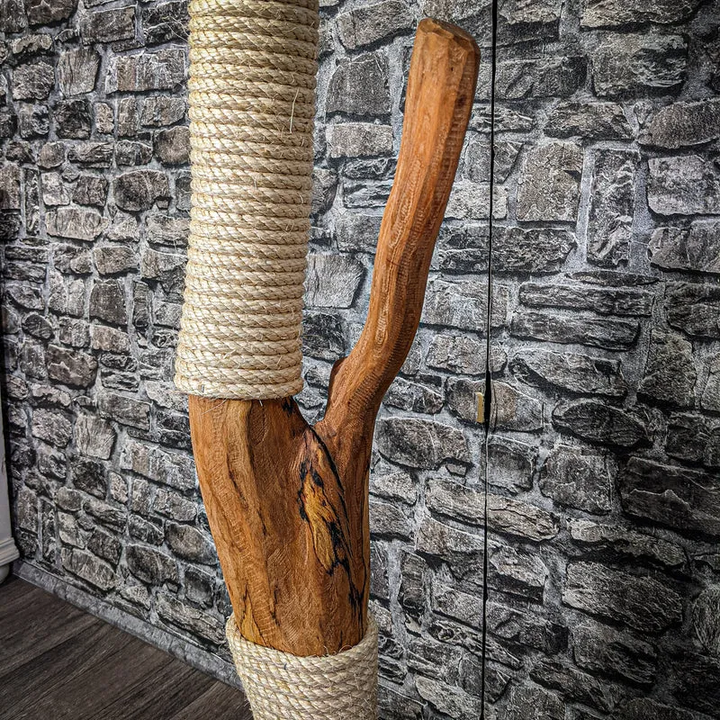 Kratzstamm 120 cm hoch Natur Holz Design Kratzbaum 2760 Naturkratzbaum