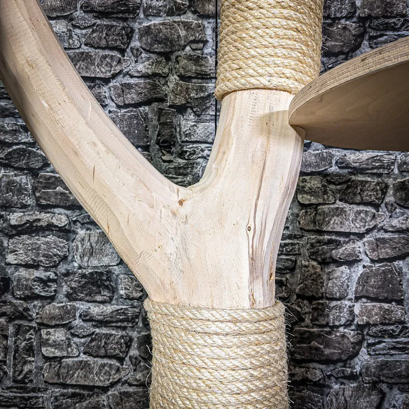 Naturkratzbaum 190 cm hoch Kratzbaum Natur Holz Design 2755 Katzenbaum
