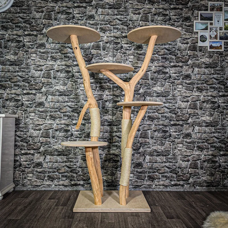 Naturkratzbaum 155 cm hoch Kratzbaum Natur Holz Design 2754 Katzenbaum