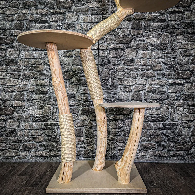 Naturkratzbaum 155 cm hoch Kratzbaum Natur Holz Design 2753 Katzenbaum