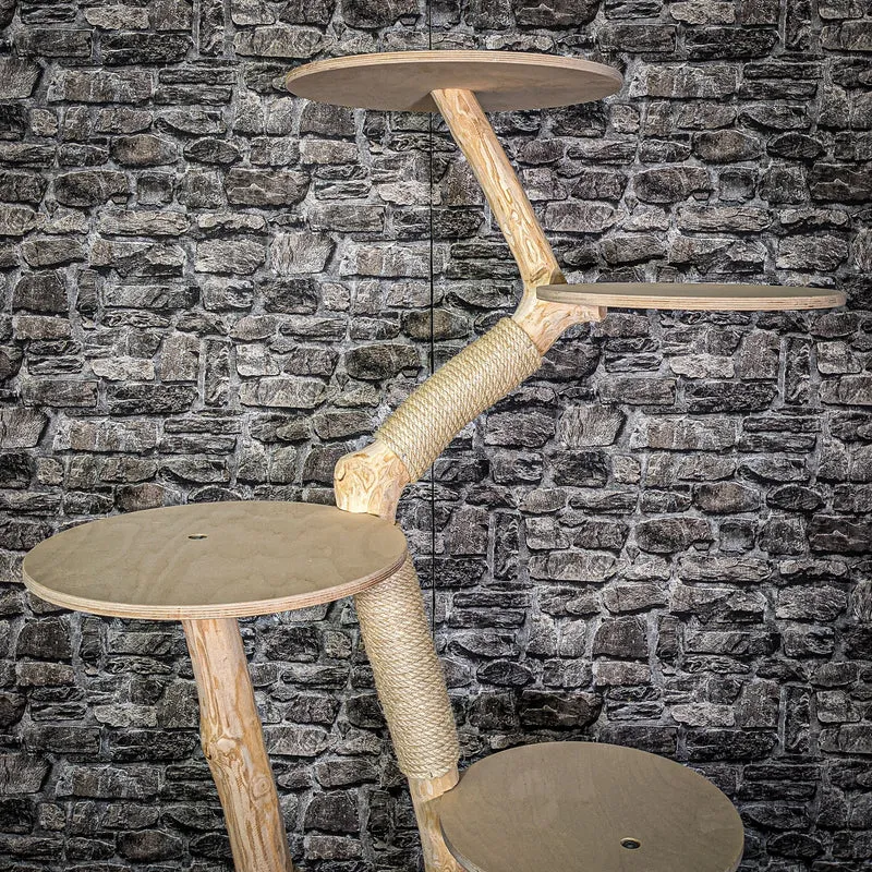Naturkratzbaum 155 cm hoch Kratzbaum Natur Holz Design 2753 Katzenbaum