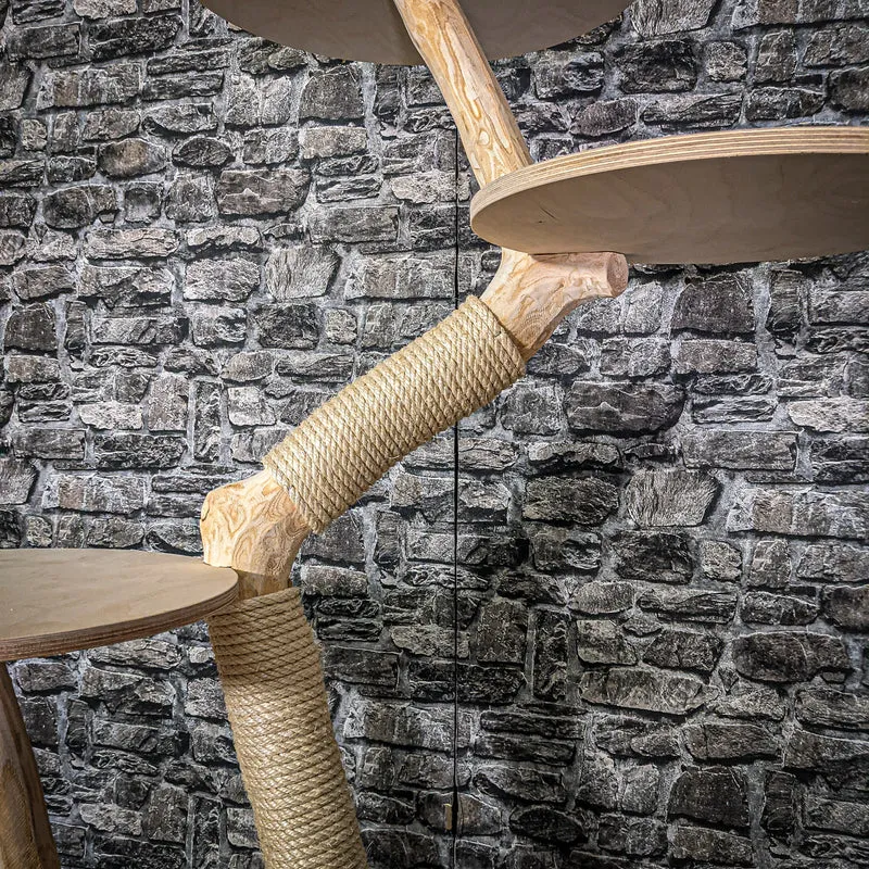 Naturkratzbaum 155 cm hoch Kratzbaum Natur Holz Design 2753 Katzenbaum