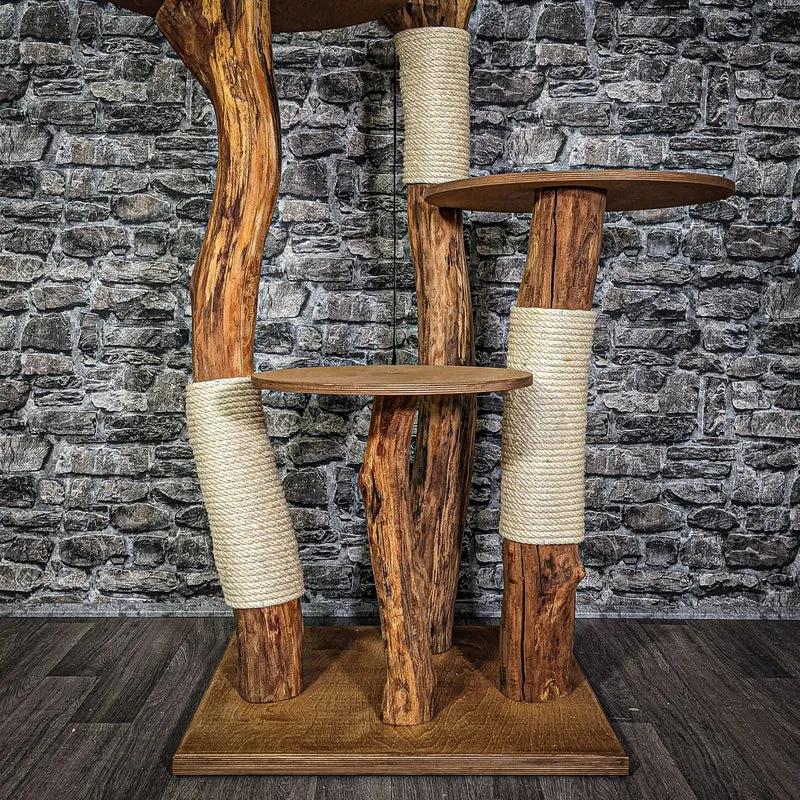 Naturkratzbaum 188 cm hoch Kratzbaum Natur Holz Design 2752 Katzenbaum