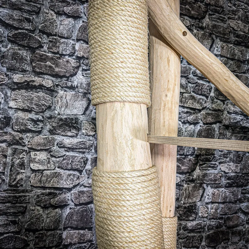 Naturkratzbaum 210 cm hoch Kratzbaum Natur Holz Design 2750 Katzenbaum