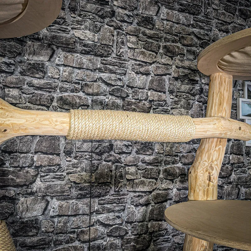 Naturkratzbaum 190 cm hoch Kratzbaum Natur Holz Design 2747 Katzenbaum