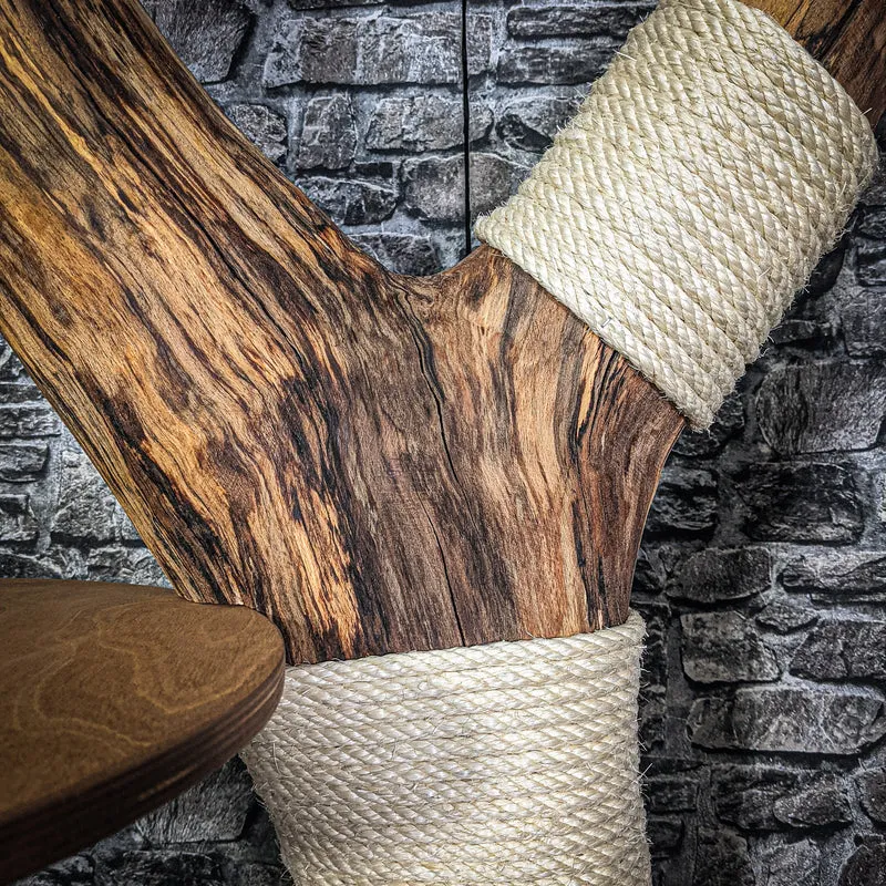 Naturkratzbaum 185 cm hoch Kratzbaum Natur Holz Design 2746 Katzenbaum