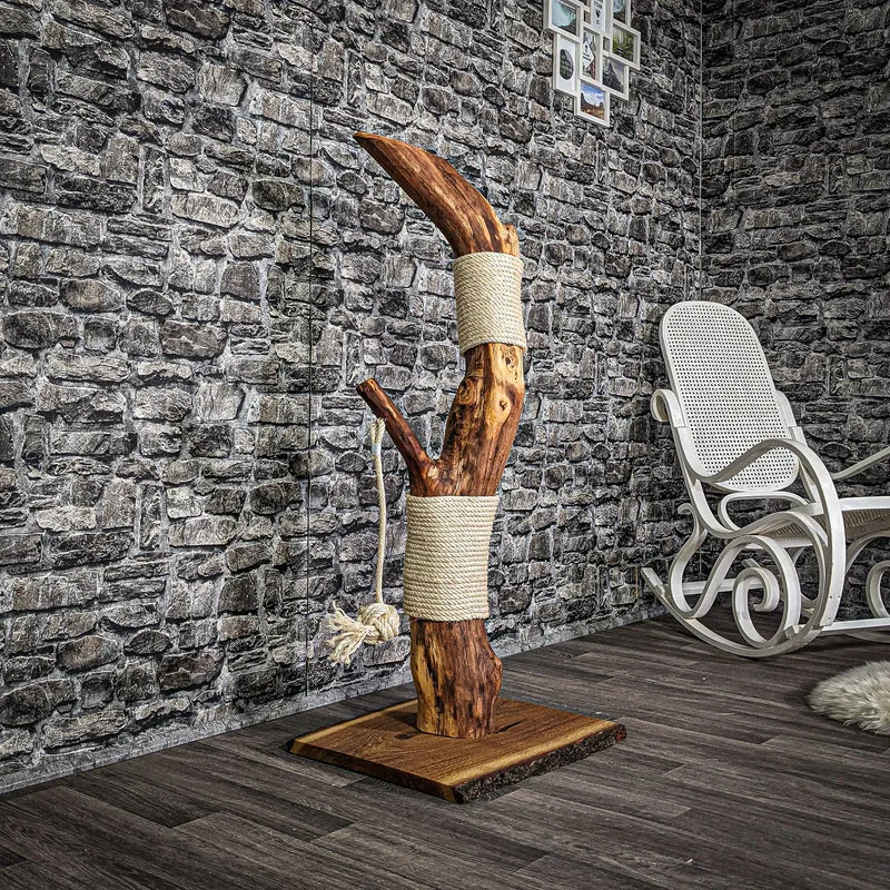 Kratzstamm 118 cm hoch Natur Holz Design Kratzbaum 2744 Naturkratzbaum