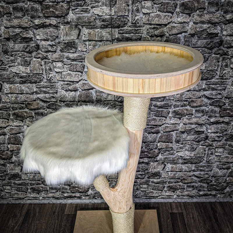 Naturkratzbaum 129 cm hoch Kratzbaum Natur Holz Design 2721 Katzenbaum