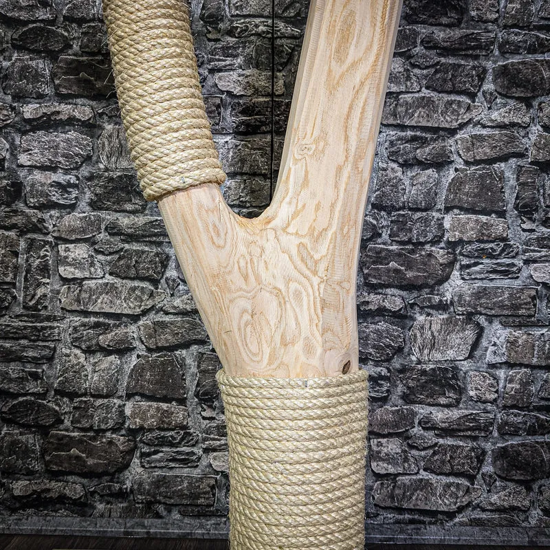 Naturkratzbaum 129 cm hoch Kratzbaum Natur Holz Design 2721 Katzenbaum
