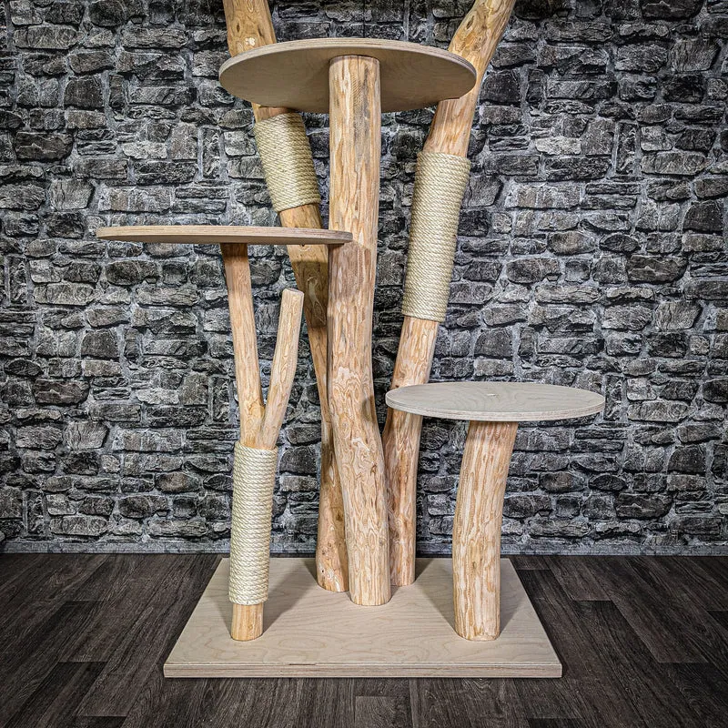 Naturkratzbaum 165 cm hoch Kratzbaum Natur Holz Design 2724 Katzenbaum