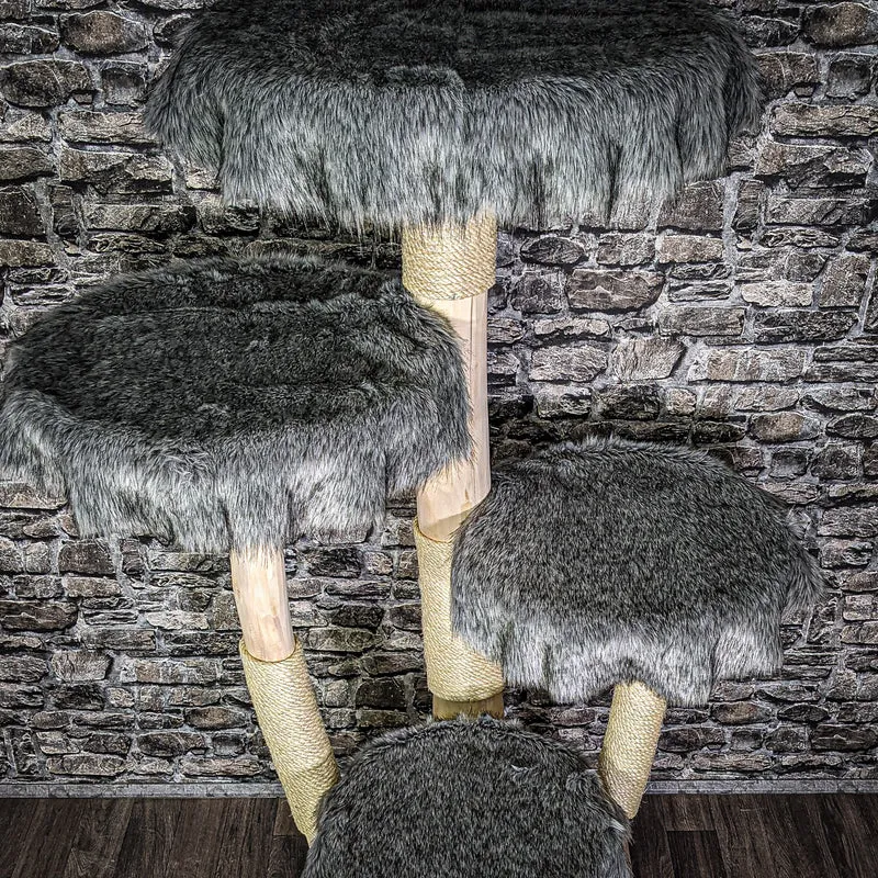 Naturkratzbaum 157 cm hoch Kratzbaum Natur Holz Design 2742 Katzenbaum