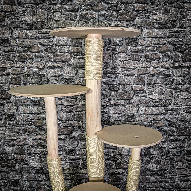 Naturkratzbaum 157 cm hoch Kratzbaum Natur Holz Design 2742 Katzenbaum