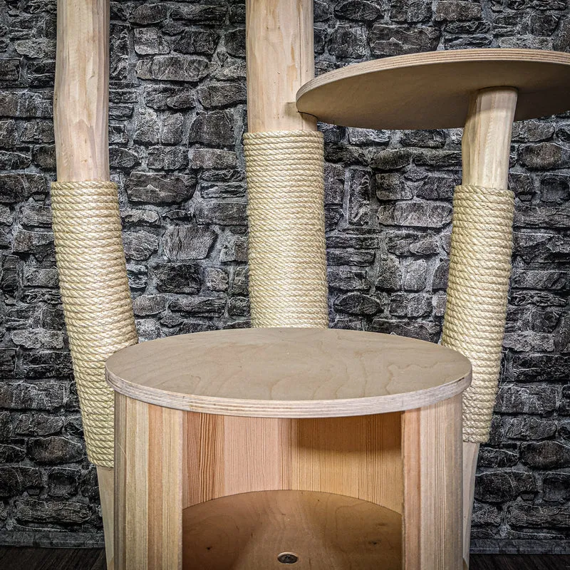 Naturkratzbaum 157 cm hoch Kratzbaum Natur Holz Design 2742 Katzenbaum