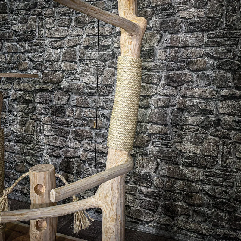 Naturkratzbaum 117 cm hoch Kratzbaum Natur Holz Design 2739 Katzenbaum