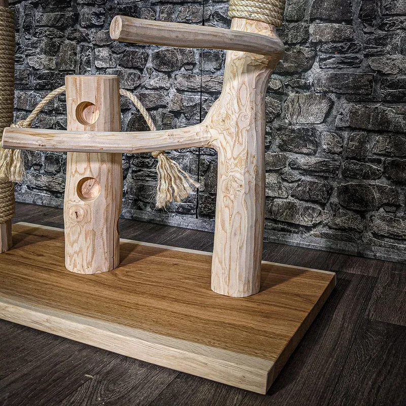 Naturkratzbaum 117 cm hoch Kratzbaum Natur Holz Design 2739 Katzenbaum