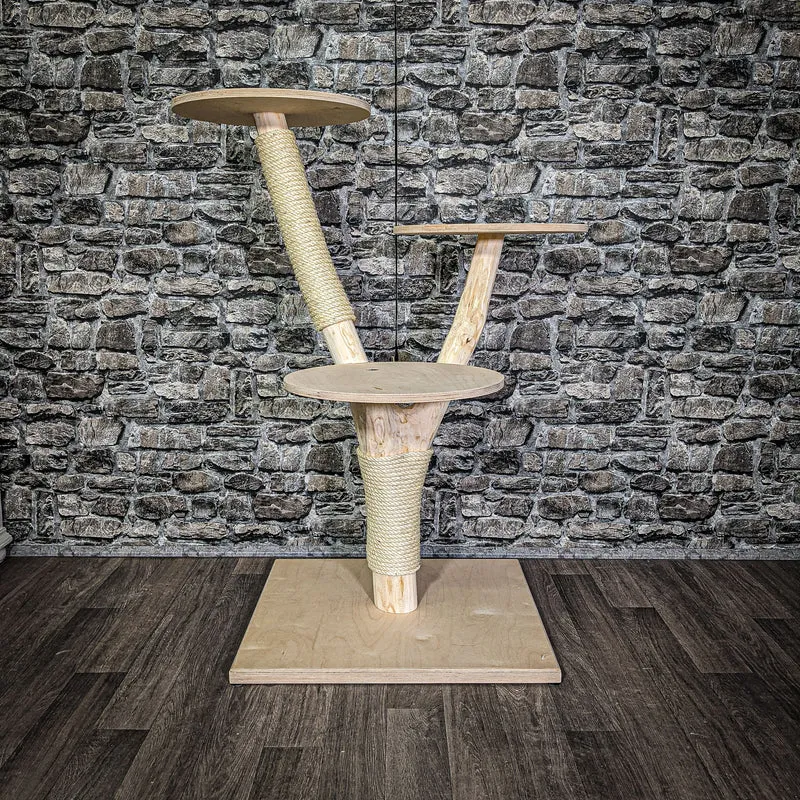 Naturkratzbaum 109 cm hoch Kratzbaum Natur Holz Design 2738 Katzenbaum