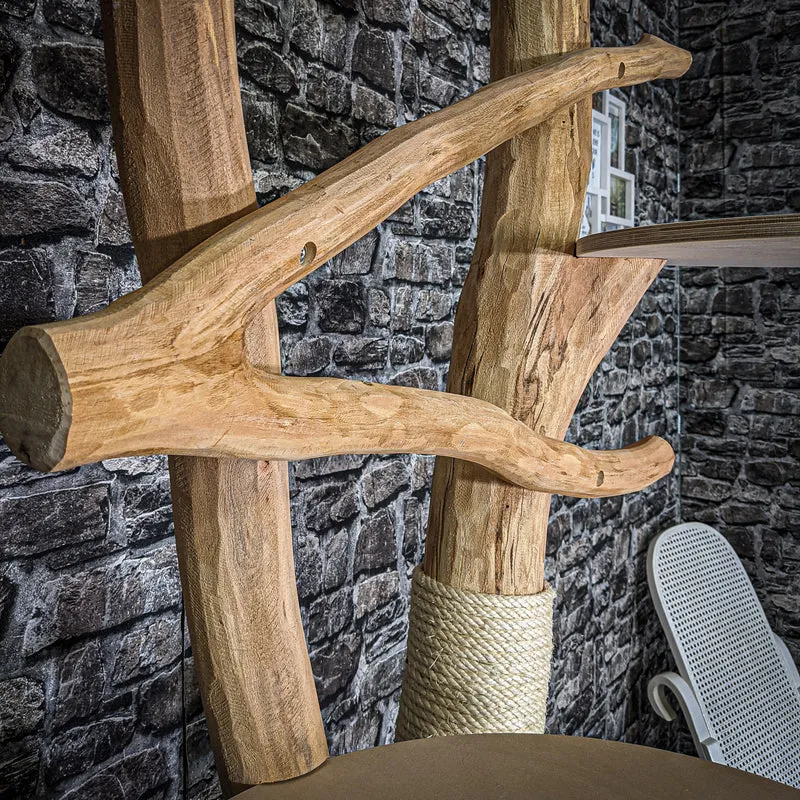 Naturkratzbaum 220 cm hoch Kratzbaum Natur Holz Design 2737 Katzenbaum