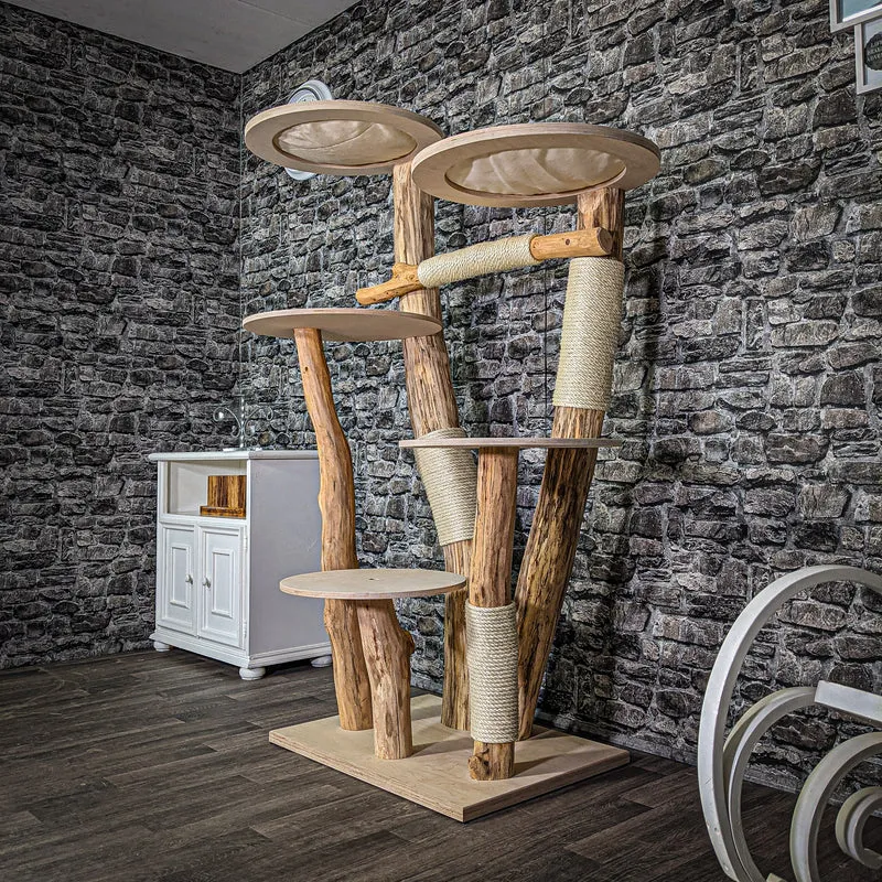 Naturkratzbaum 170 cm hoch Kratzbaum Natur Holz Design 2734 Katzenbaum