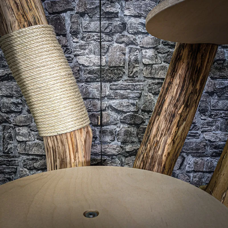 Naturkratzbaum 170 cm hoch Kratzbaum Natur Holz Design 2734 Katzenbaum