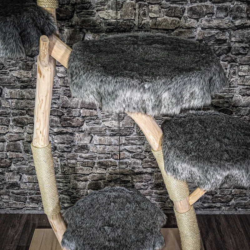 Naturkratzbaum 183 cm hoch Kratzbaum Natur Holz Design 2733 Katzenbaum