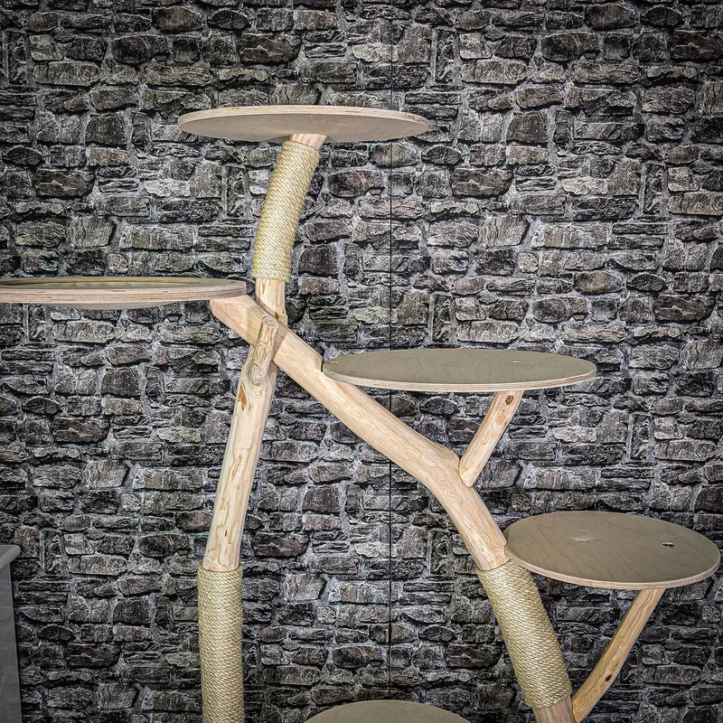 Naturkratzbaum 183 cm hoch Kratzbaum Natur Holz Design 2733 Katzenbaum