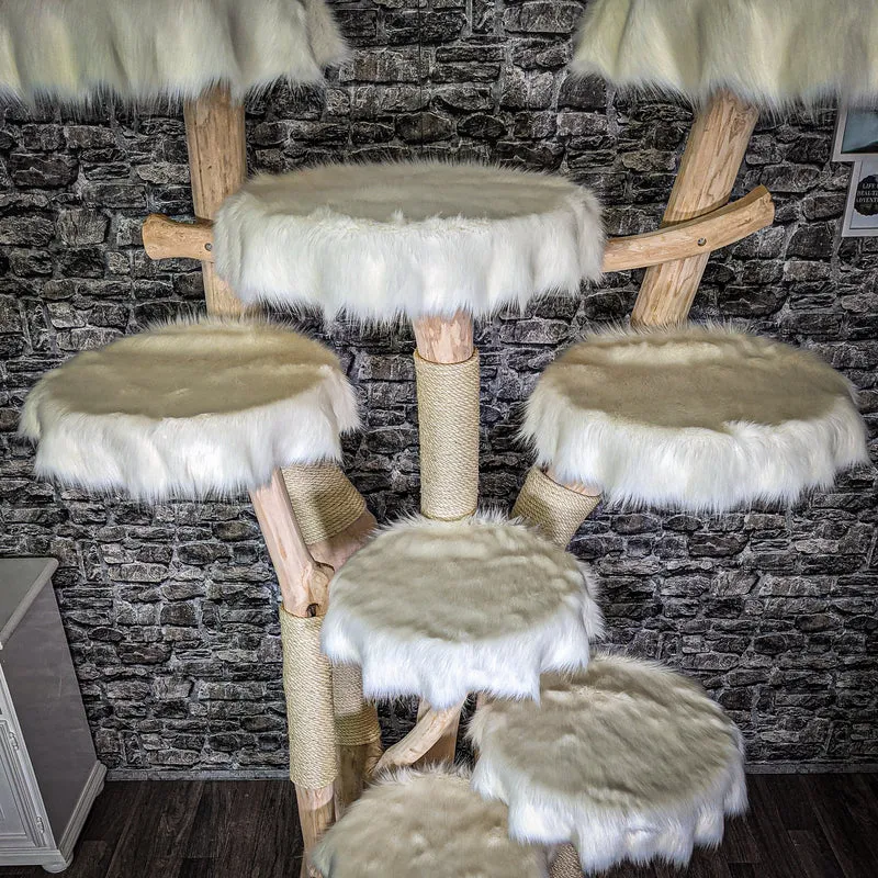 Naturkratzbaum 203 cm hoch Kratzbaum Natur Holz Design 2731 Katzenbaum