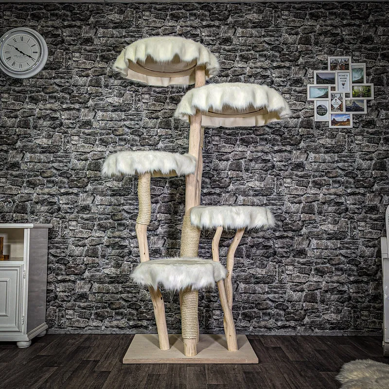 Naturkratzbaum 191 cm hoch Kratzbaum Natur Holz Design 2727 Katzenbaum