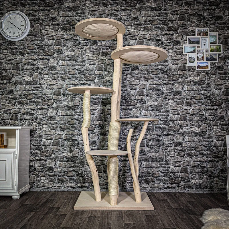 Naturkratzbaum 191 cm hoch Kratzbaum Natur Holz Design 2727 Katzenbaum