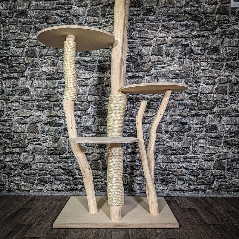 Naturkratzbaum 191 cm hoch Kratzbaum Natur Holz Design 2727 Katzenbaum