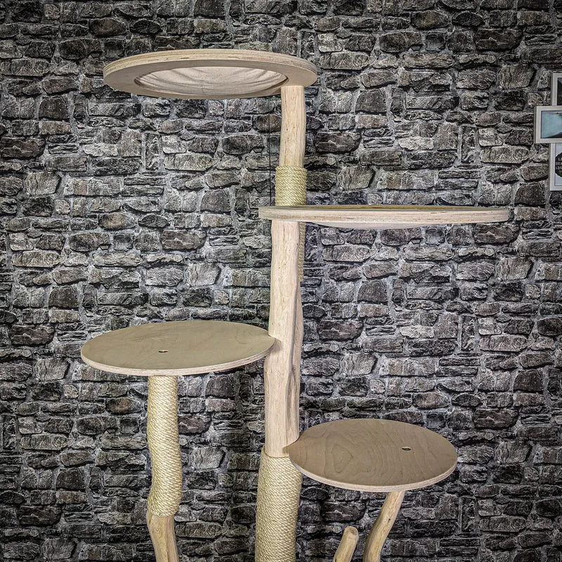 Naturkratzbaum 191 cm hoch Kratzbaum Natur Holz Design 2727 Katzenbaum
