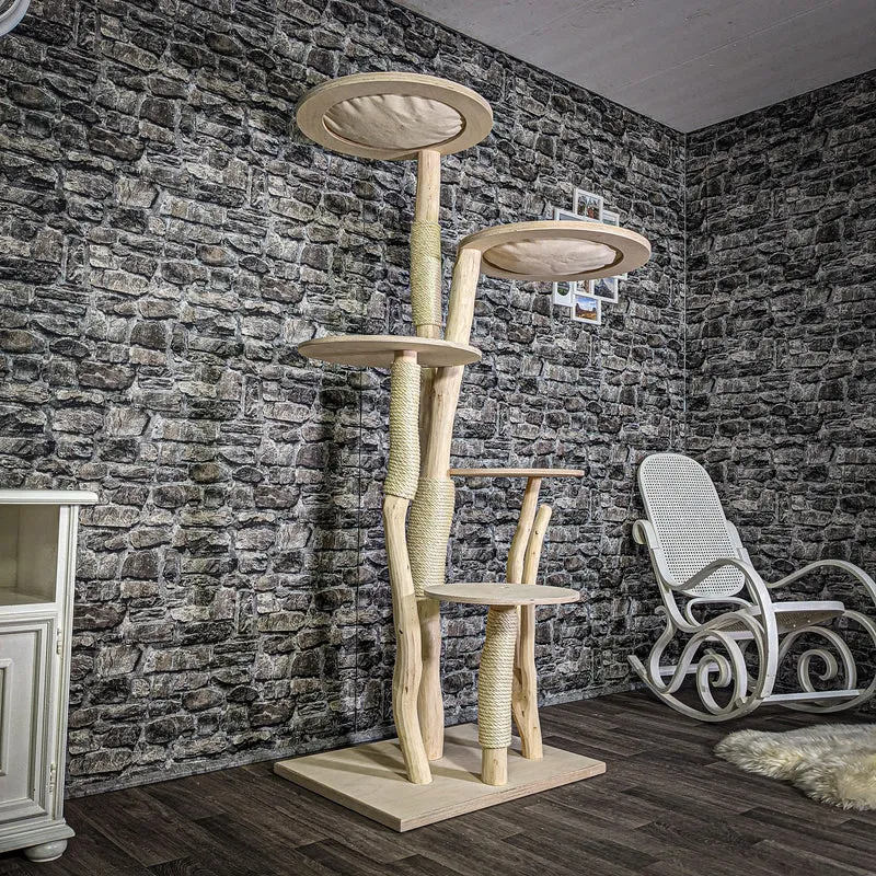 Naturkratzbaum 191 cm hoch Kratzbaum Natur Holz Design 2727 Katzenbaum