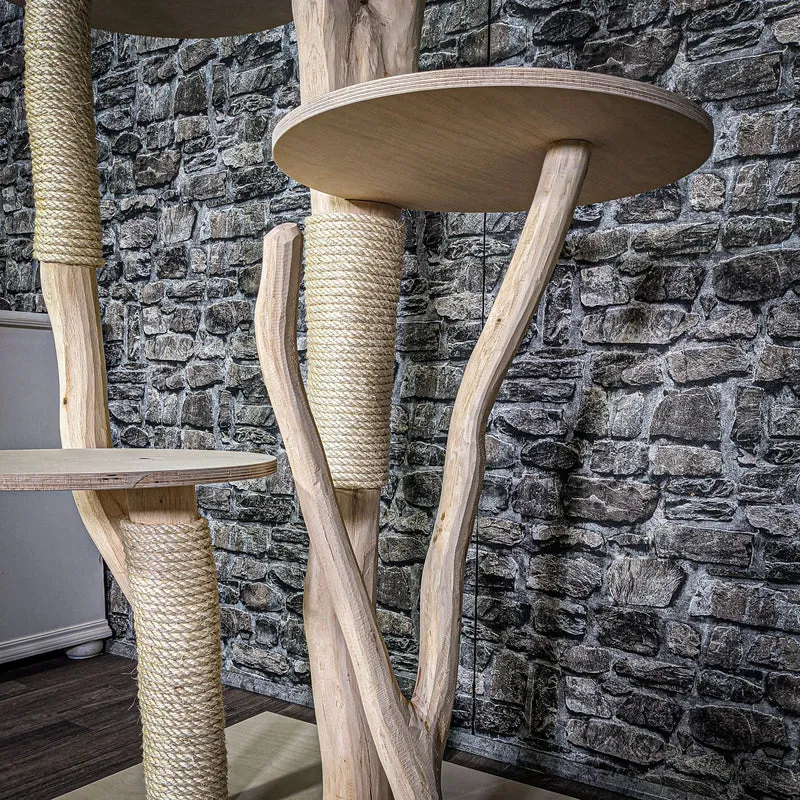 Naturkratzbaum 191 cm hoch Kratzbaum Natur Holz Design 2727 Katzenbaum