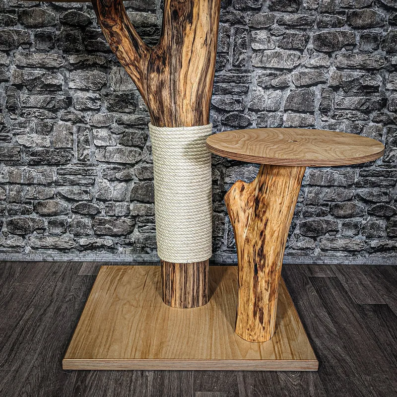 Naturkratzbaum 122 cm hoch Kratzbaum Natur Holz Design 2726 Katzenbaum