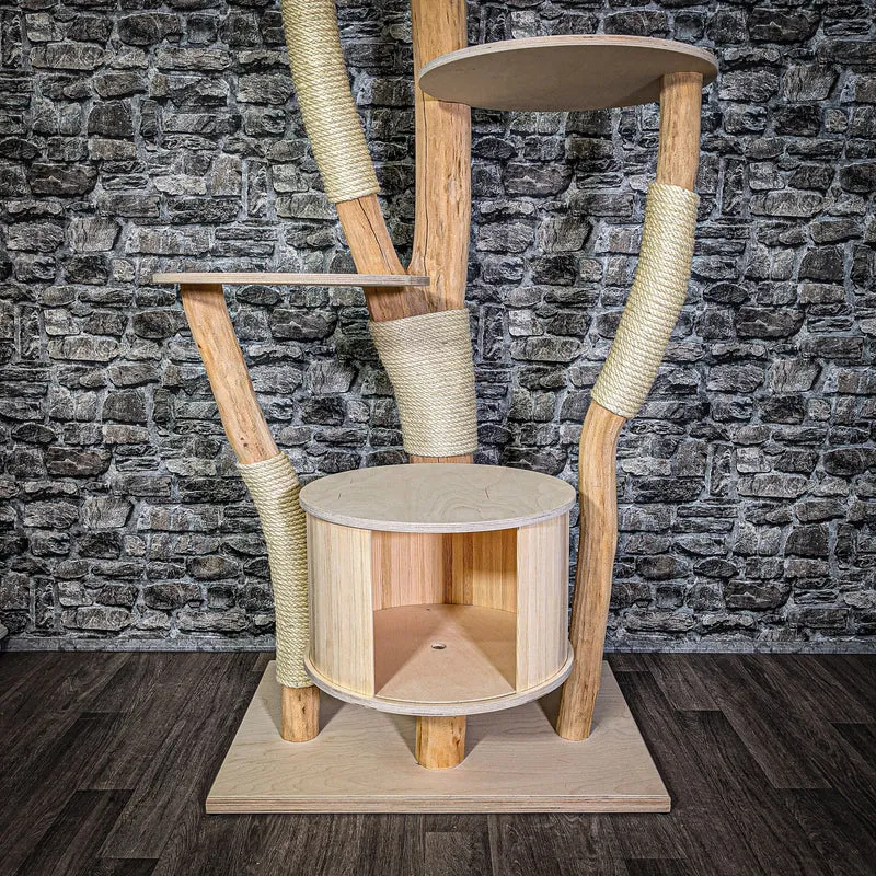Naturkratzbaum 193 cm hoch Kratzbaum Natur Holz Design 2725 Katzenbaum