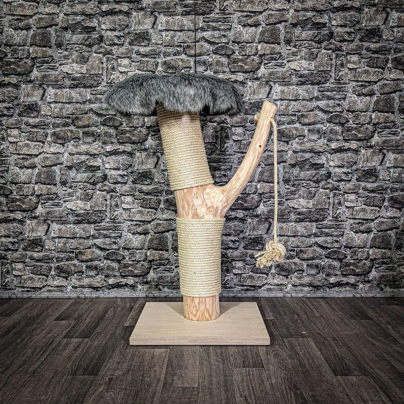 Katzenbett Liegemulde 92 cm hoch Natur Holz Design Kratzbaum 2712 Naturkratzbaum