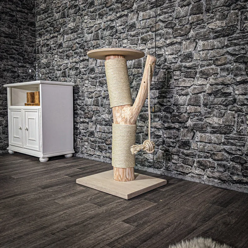 Katzenbett Liegemulde 92 cm hoch Natur Holz Design Kratzbaum 2712 Naturkratzbaum