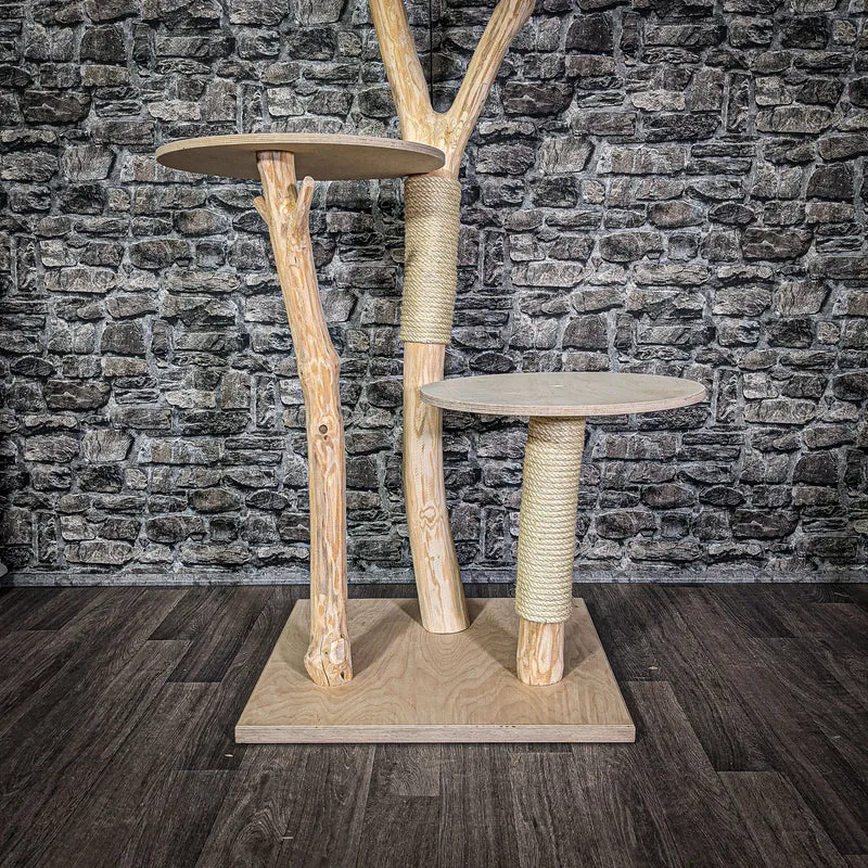Naturkratzbaum 173 cm - ÄNDERUNGEN BEACHTEN - hoch Kratzbaum Natur Holz Design 2709 Katzenbaum