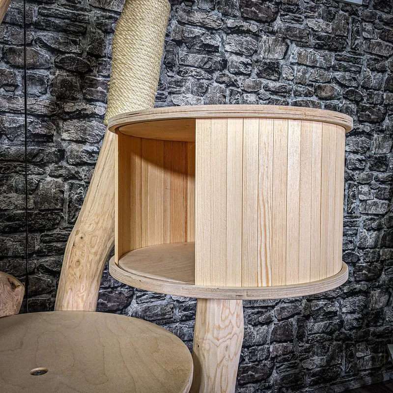Naturkratzbaum 187 cm hoch Kratzbaum Natur Holz Design 2704 Katzenbaum