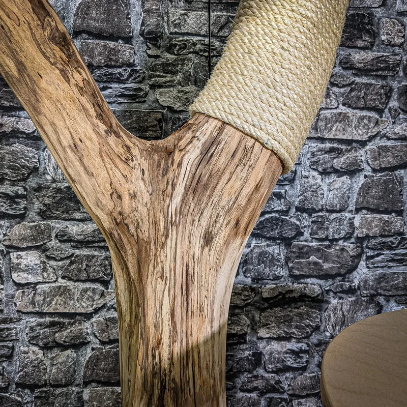 Naturkratzbaum 134 cm hoch Kratzbaum Natur Holz Design 2702 Katzenbaum