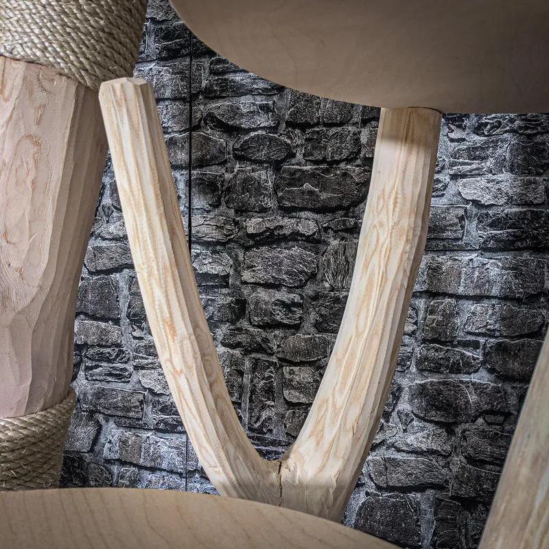 Naturkratzbaum 2698 Kratzbaum Natur Holz Design 245 cm hoch Katzenbaum