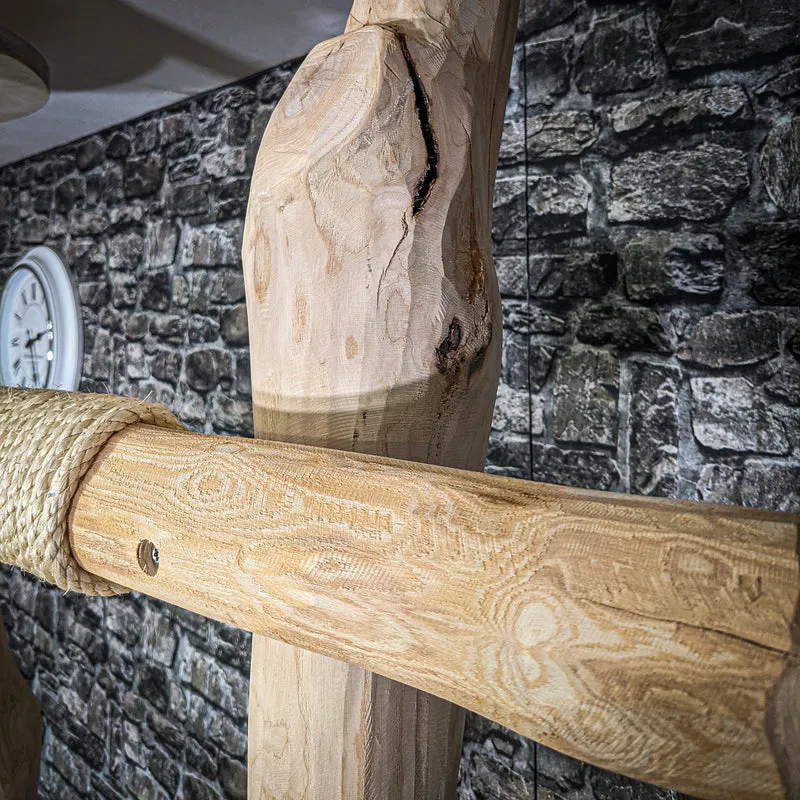 Naturkratzbaum 2698 Kratzbaum Natur Holz Design 245 cm hoch Katzenbaum