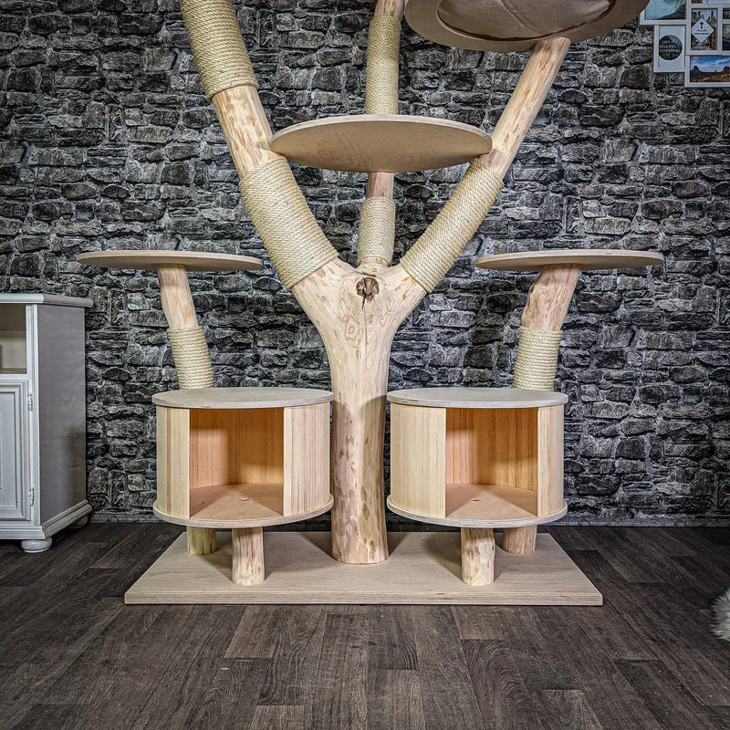 Naturkratzbaum 212 cm hoch Kratzbaum Natur Holz Design 2697 Katzenbaum