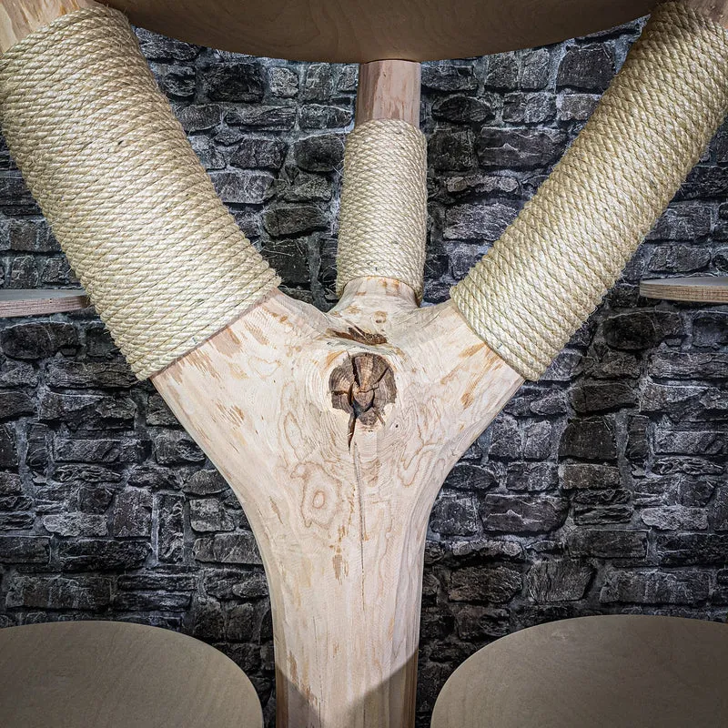 Naturkratzbaum 212 cm hoch Kratzbaum Natur Holz Design 2697 Katzenbaum