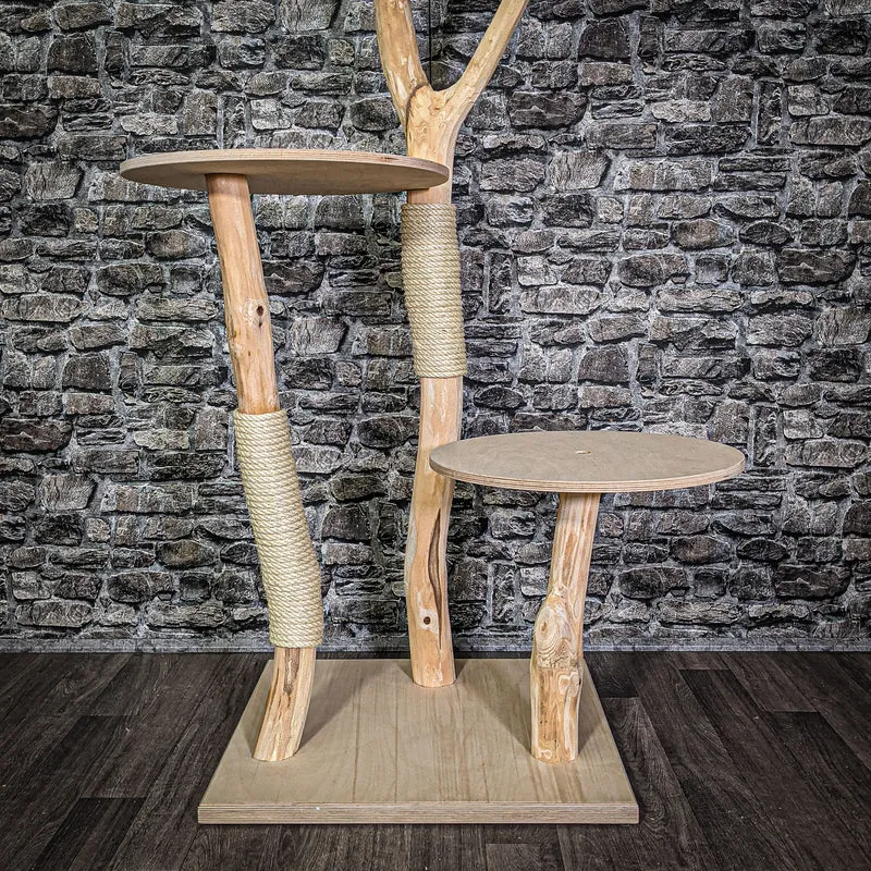 Naturkratzbaum 173 cm hoch Kratzbaum Natur Holz Design 2694 Katzenbaum