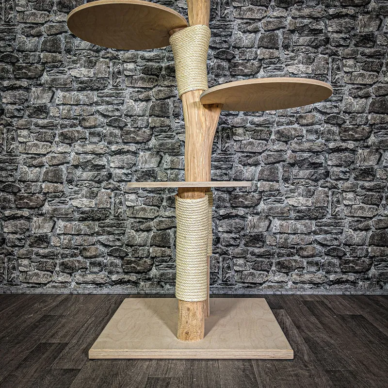Naturkratzbaum 146 cm hoch Kratzbaum Natur Holz Design 2696 Katzenbaum