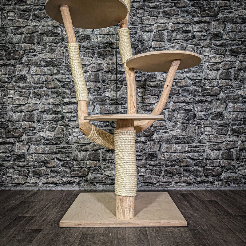 Naturkratzbaum 158 cm hoch Kratzbaum Natur Holz Design 2695 Katzenbaum