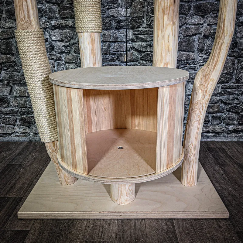 Naturkratzbaum 205 cm hoch Kratzbaum Natur Holz Design 2693 Katzenbaum