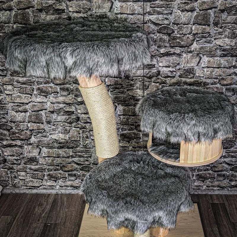 Naturkratzbaum 122 cm hoch Kratzbaum Natur Holz Design 2691 Katzenbaum